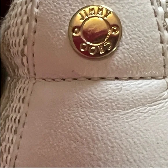 Jimmy Choo Demi Woven Slip-On Skate Sneakers Cream Slip Ons Authentic US 10 - Picture 4 of 13